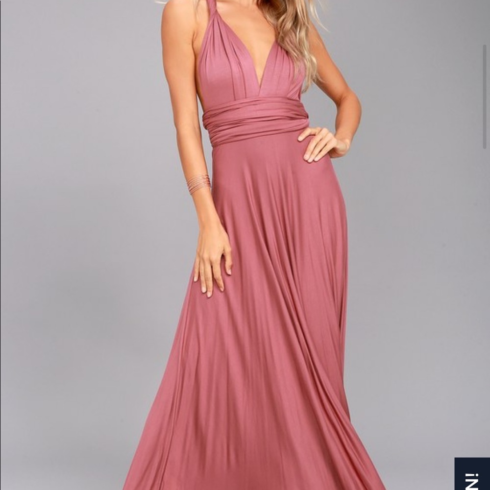 Lulu’s bridesmaid dress color dusty rose